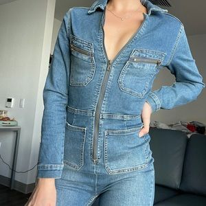 🦋 FREE PEOPLE Jeans Jumpsuit